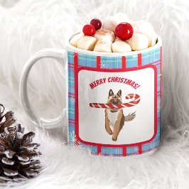ジャーマンシェパード キャンディケーン クリスマス コーヒーマグカップ