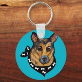 ジャーマンシェパード キーホルダー (正面)