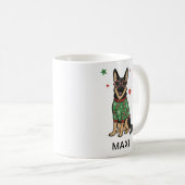 ジャーマンシェパード クリスマスセーター 犬好き コーヒーマグカップ (正面右)
