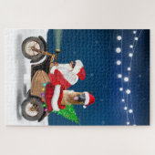 ジャーマンシェパード クリスマス サンタクロース ジグソーパズル (横)