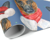 ジャーマンシェパード クリスマス 水彩 犬の種類 ラッピングペーパー (ロールコーナー)