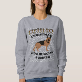 ジャーマンシェパード クリスマス 犬のハグ スウェットシャツ