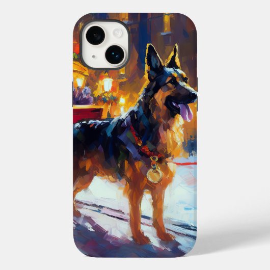 ジャーマンシェパード クリスマス Case-Mate iPhoneケース (裏面)