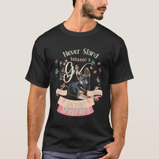 ジャーマンシェパード グラフィック Tシャツ (正面)