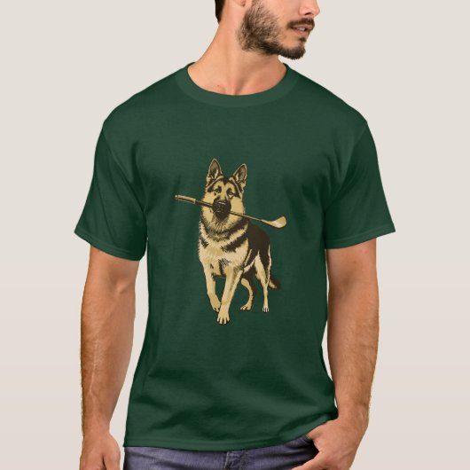 ジャーマンシェパード ゴルフ Tシャツ (正面)