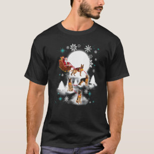 ジャーマンシェパード サンタクロース メリークリスマス 母の日 Tシャツ