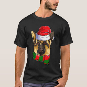 ジャーマンシェパード サンタクロース 子供服 クリスマス Tシャツ