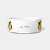 ジャーマンシェパード "シェパたま(ロング)" <名入れ> ボウル (左)