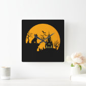 ジャーマンシェパード スクエア壁時計 (ホーム)