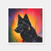 ジャーマンシェパード スタンダードカクテルナプキン (正面)