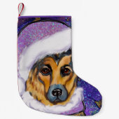 ジャーマンシェパード スモールクリスマスストッキング (正面)
