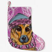 ジャーマンシェパード スモールクリスマスストッキング (正面)