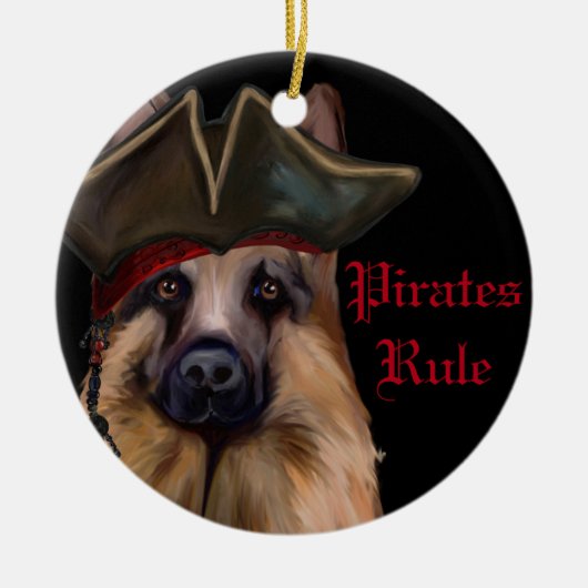 ジャーマンシェパード セラミックオーナメント (正面)