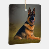 ジャーマンシェパード セラミックオーナメント (右)