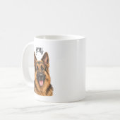 ジャーマンシェパード ゼウス 名前入り デザイン | 強い犬 マグカップ (正面左)