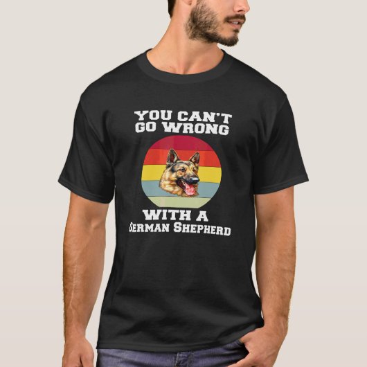 ジャーマンシェパード ドイツ犬なら間違いない Tシャツ (正面)
