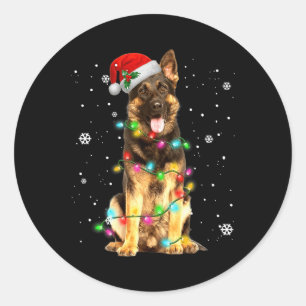 ジャーマンシェパード・ドッグツリー クリスマス プレゼント 犬グッズ ラウンドシール