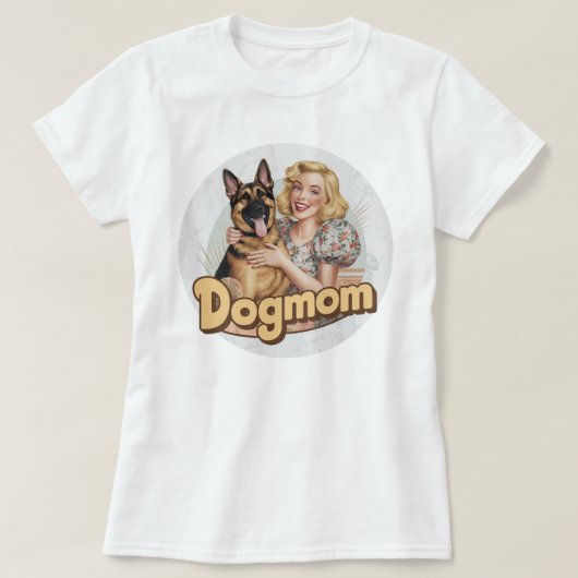 ジャーマンシェパード ドッグマザー 犬好き Tシャツ (デザイン正面)