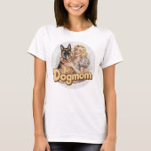 ジャーマンシェパード ドッグマザー 犬好き Tシャツ (正面)