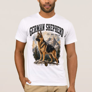 ジャーマンシェパード ドッグ ラバー ビンテージ マウンテン ワイルド Tシャツ