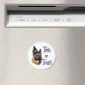 ジャーマンシェパード・ドッグ（黒犬）のトリック マグネット (インサイチュ (食洗機))