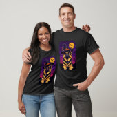 ジャーマンシェパード ハロウィン 魔女の帽子 Tシャツ (ユニセックス)
