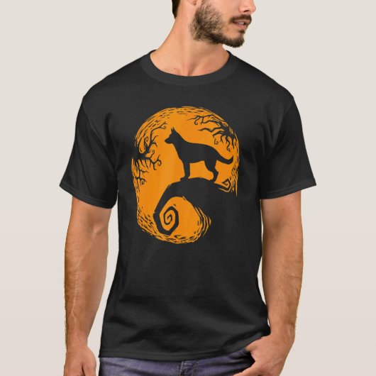 ジャーマンシェパード・ハーベスト・ムーン Tシャツ (正面)