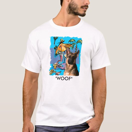 ジャーマンシェパード パーティタイム Tシャツ (正面)