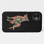 ジャーマンシェパード フラワー 楽しい犬のシルエット 花 Case-Mate iPhoneケース (裏面(横))