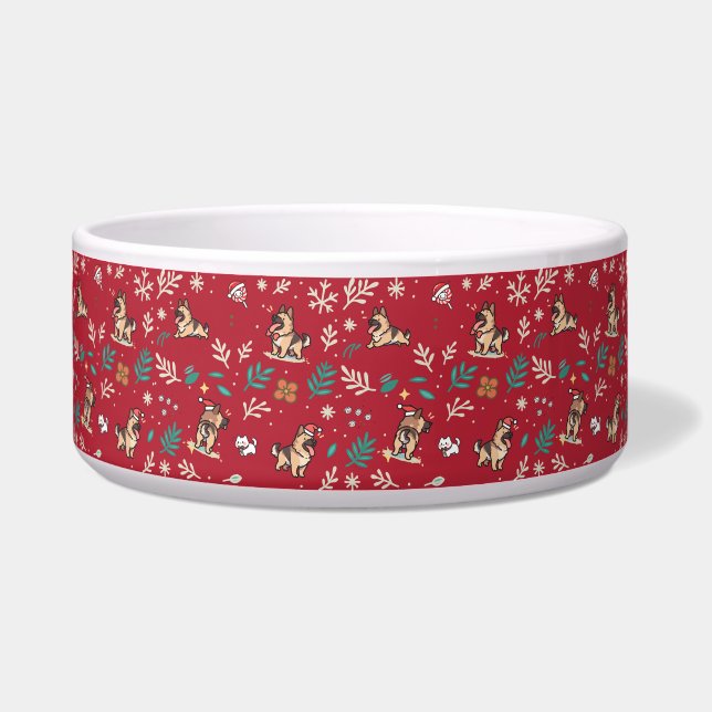 ジャーマンシェパード ボウル クリスマス かわいい カワイイ (正面)