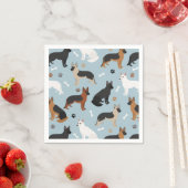 ジャーマンシェパード・ボーンズとポーズナプキン スタンダードカクテルナプキン (インサイチュ)