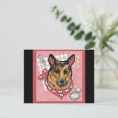 ジャーマンシェパード ポストカード (スタンド正面)