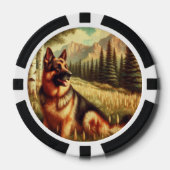 ジャーマンシェパード ポーカーチップ (正面)