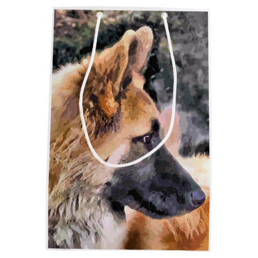 ジャーマンシェパード ミディアムペーパーバッグ (裏面)