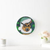 ジャーマンシェパード ラウンド壁時計 (ホーム)