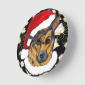 ジャーマンシェパード ラウンド壁時計 (傾斜)