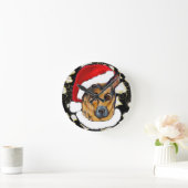 ジャーマンシェパード ラウンド壁時計 (ホーム)