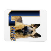 ジャーマンシェパード・ラブ マグネット (横)