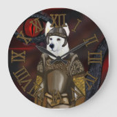 ジャーマンシェパード ラージ壁時計 (正面)