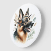 ジャーマンシェパード ラージ壁時計 (傾斜)