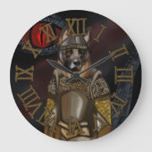 ジャーマンシェパード ラージ壁時計 (正面)