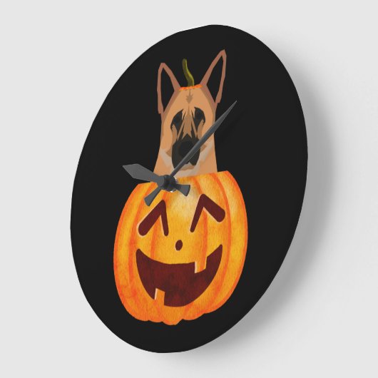 ジャーマンシェパード ラージ壁時計 (傾斜)