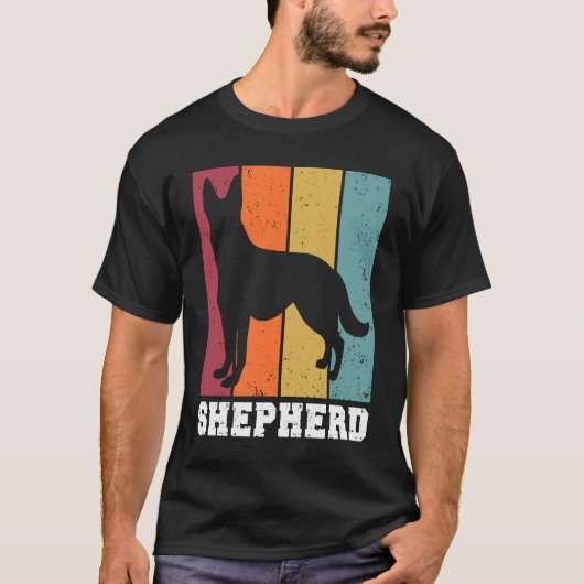 ジャーマンシェパード レトロ 2 Tシャツ (正面)