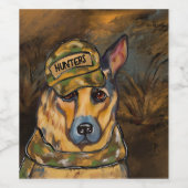 ジャーマンシェパード ワインラベル (シングルラベル)