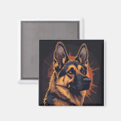 🐕 ジャーマンシェパード 愛好家のためのアクセサリー 🐕 マグネット (正面/裏面)