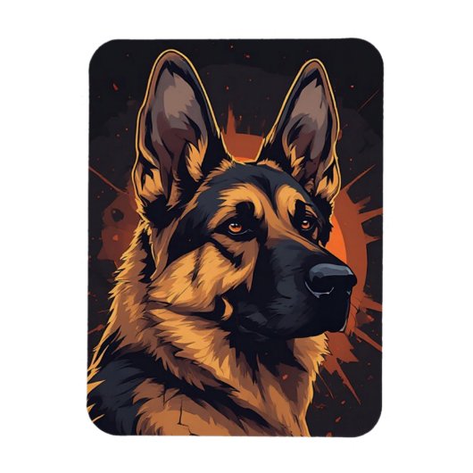 🐕 ジャーマンシェパード 愛好家のためのアクセサリー 🐕 マグネット (縦)