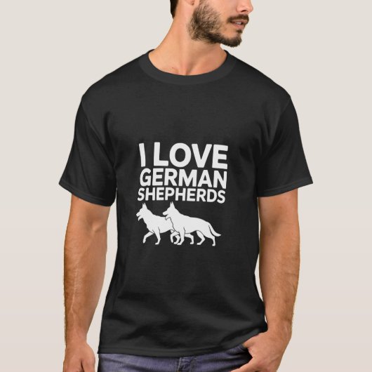 ジャーマンシェパード 愛 犬の忠誠心 Tシャツ (正面)
