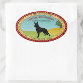 ジャーマンシェパード 楕円形シール (バッグ)