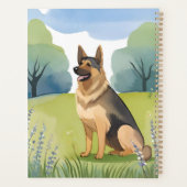 ジャーマンシェパード | 犬の水の絵を描色 プランナー手帳 (裏面)