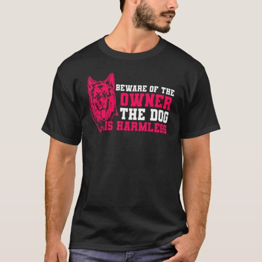 ジャーマンシェパード 犬は無害なジャーマンシェパ Tシャツ (正面)